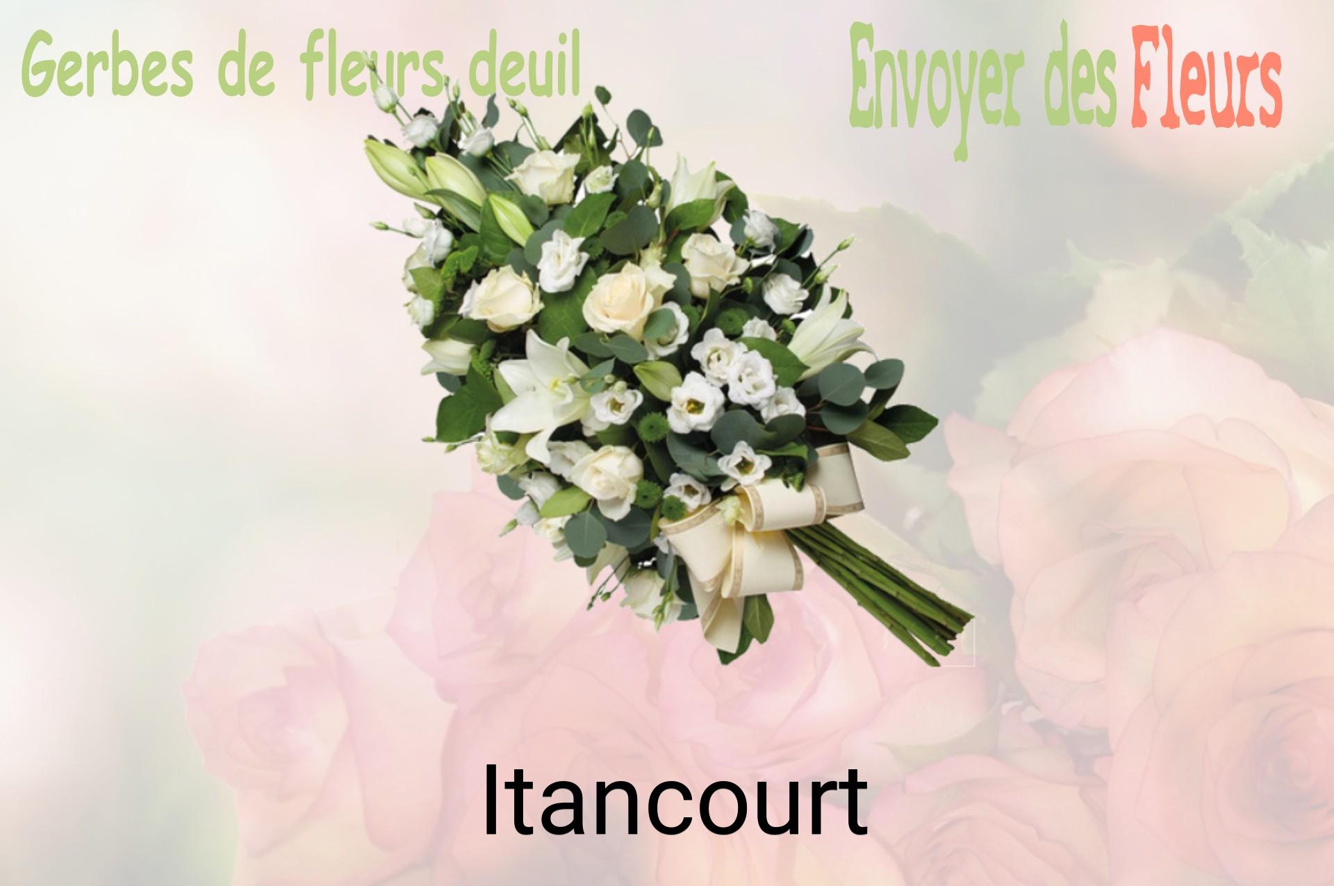Gerbe de fleurs de deuil livrée à Itancourt